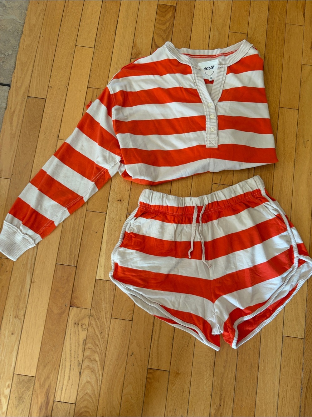 Aerie matching Orange stripe set